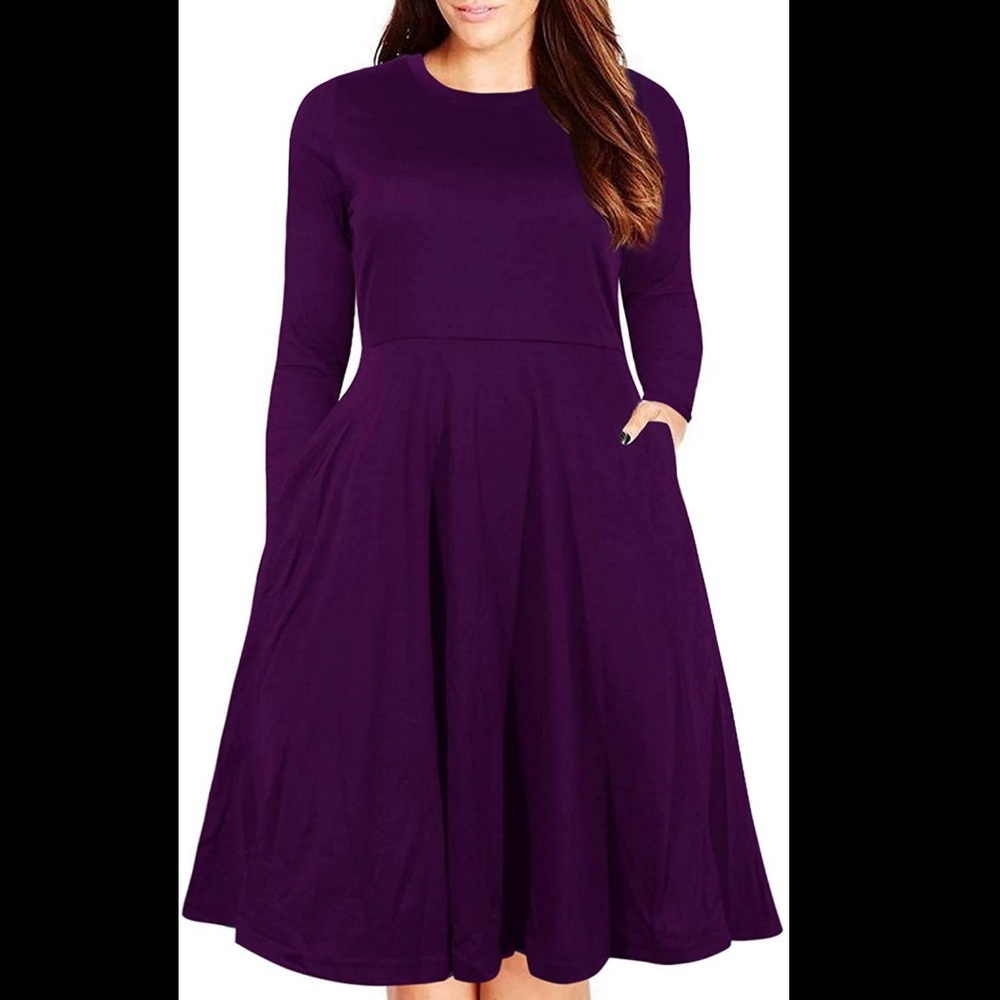 Deep purple fall dress